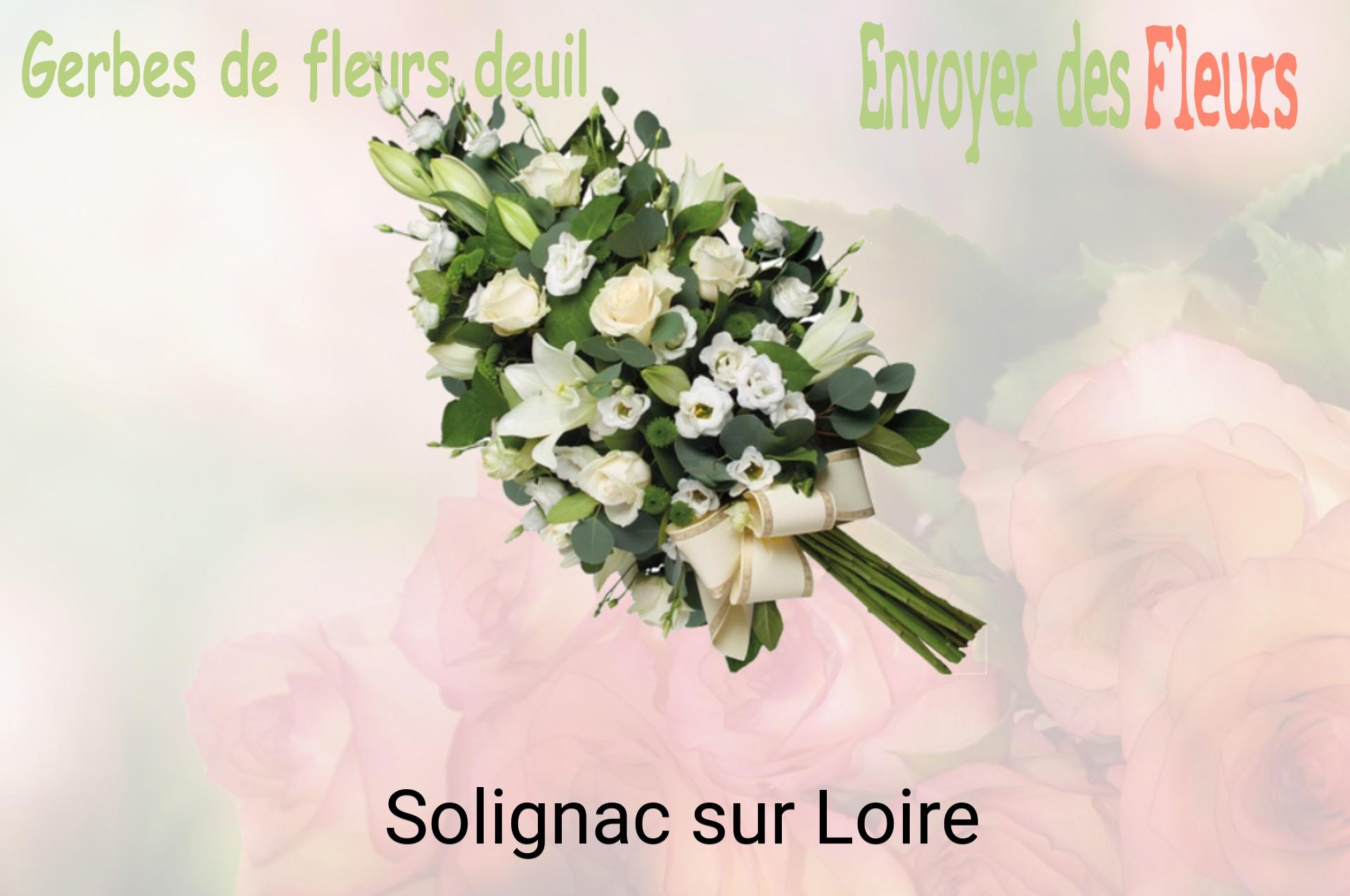 Gerbe de fleurs de deuil livrée à Solignac-sur-Loire